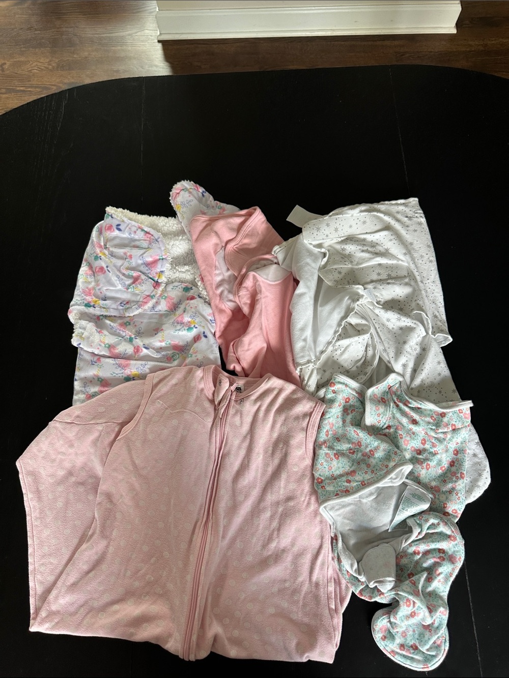 Baby Sleep Sack Bundle - Pink & White Floral Mix